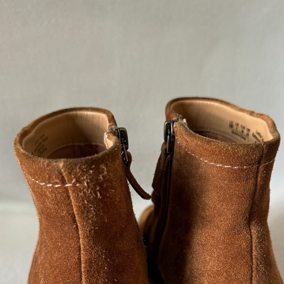Franco Sarto Size 9M Suede Tan Cognac Wedge booties. - Picture 15 of 16